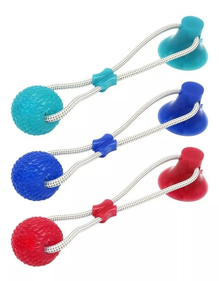 PELOTA MORDEDORA CON BASE / DOG